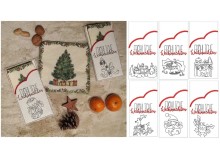Stickserie ITH - Bestecktaschen Einsteckhüllen Xmas Tangles 2